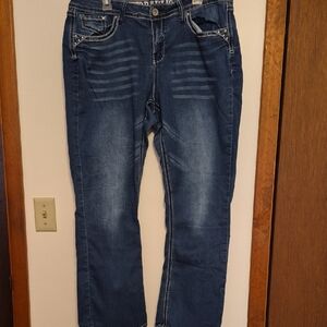 Hydraulic Womens Bootcut Embellished Blue Jeans SZ 20